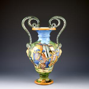 Vaso historiados - Manufatura Molaroni, anos 40
